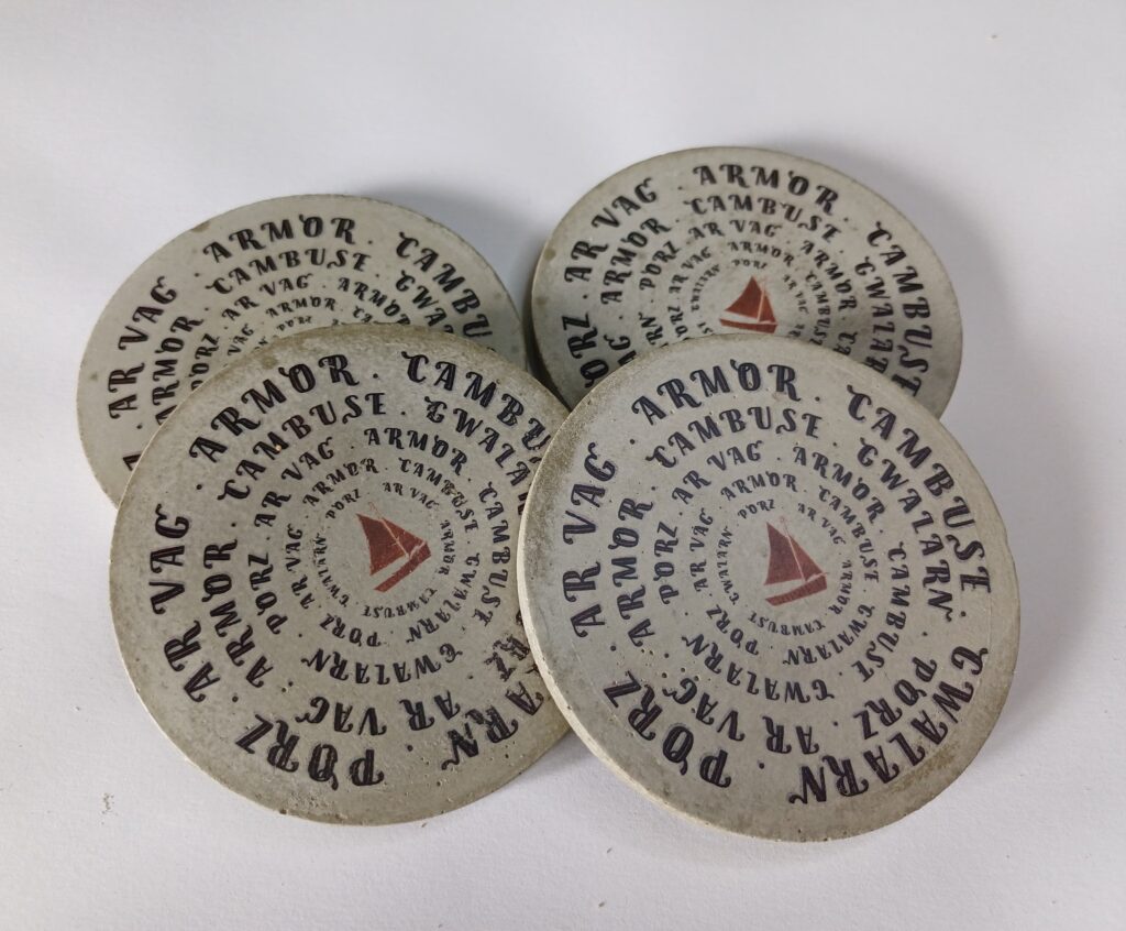 Lot de 4 sous-verres bateau