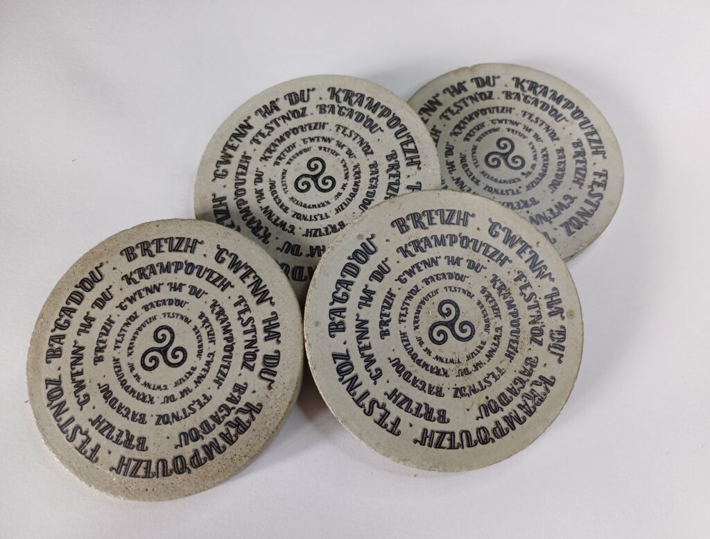 Lot de 4 sous-verres breizh