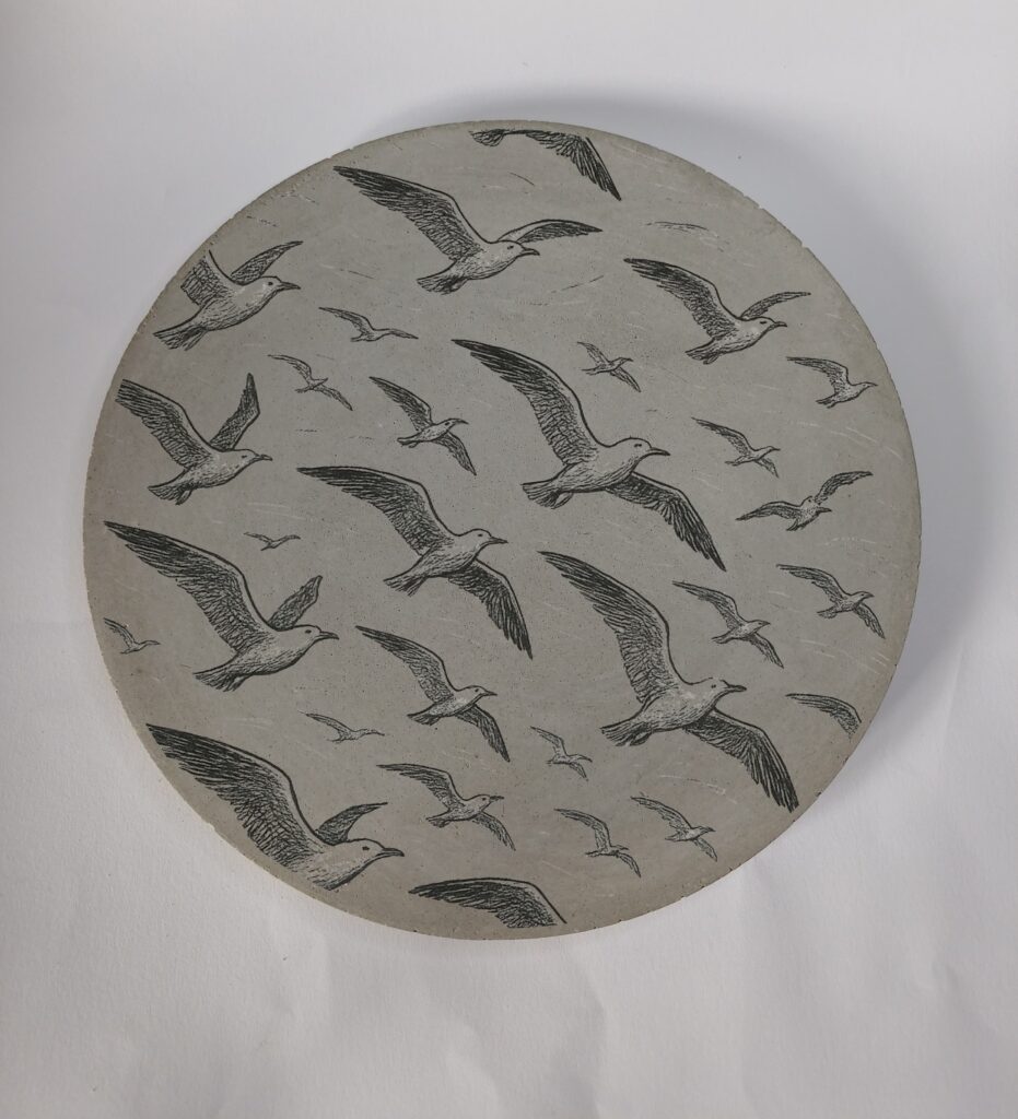 Sous plat volée oiseaux