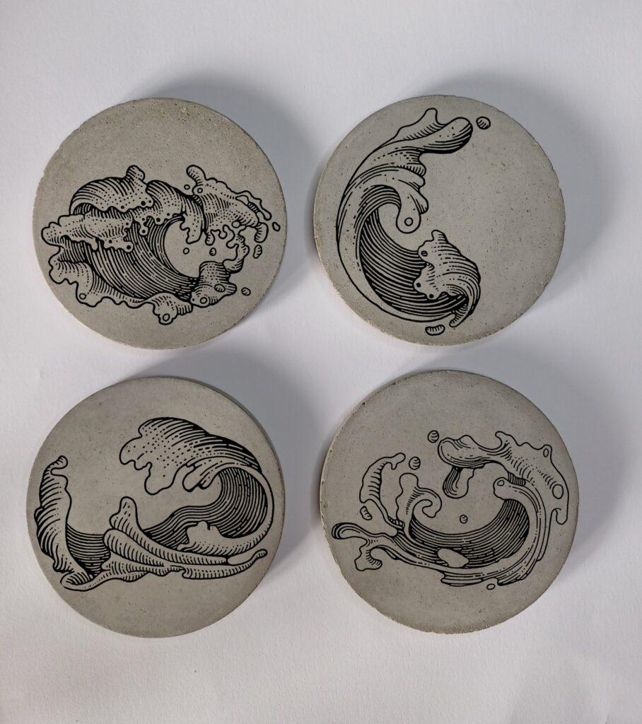 Sous verres vagues
